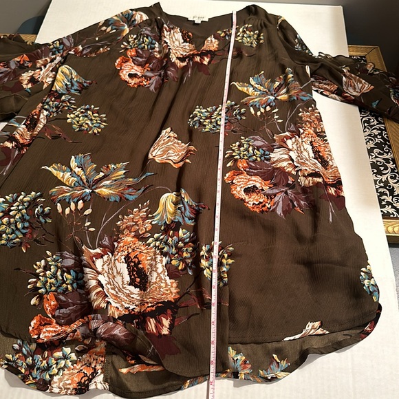 Umgee floral bell sleeve swing dress/tunic size small 🧡 - Picture 13 of 15